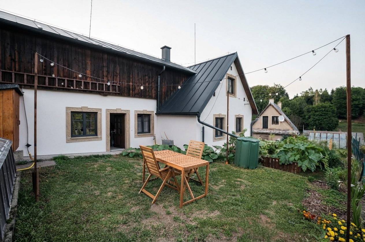 Rekonstrukce 100 let staré chalupy se stodolou – plán